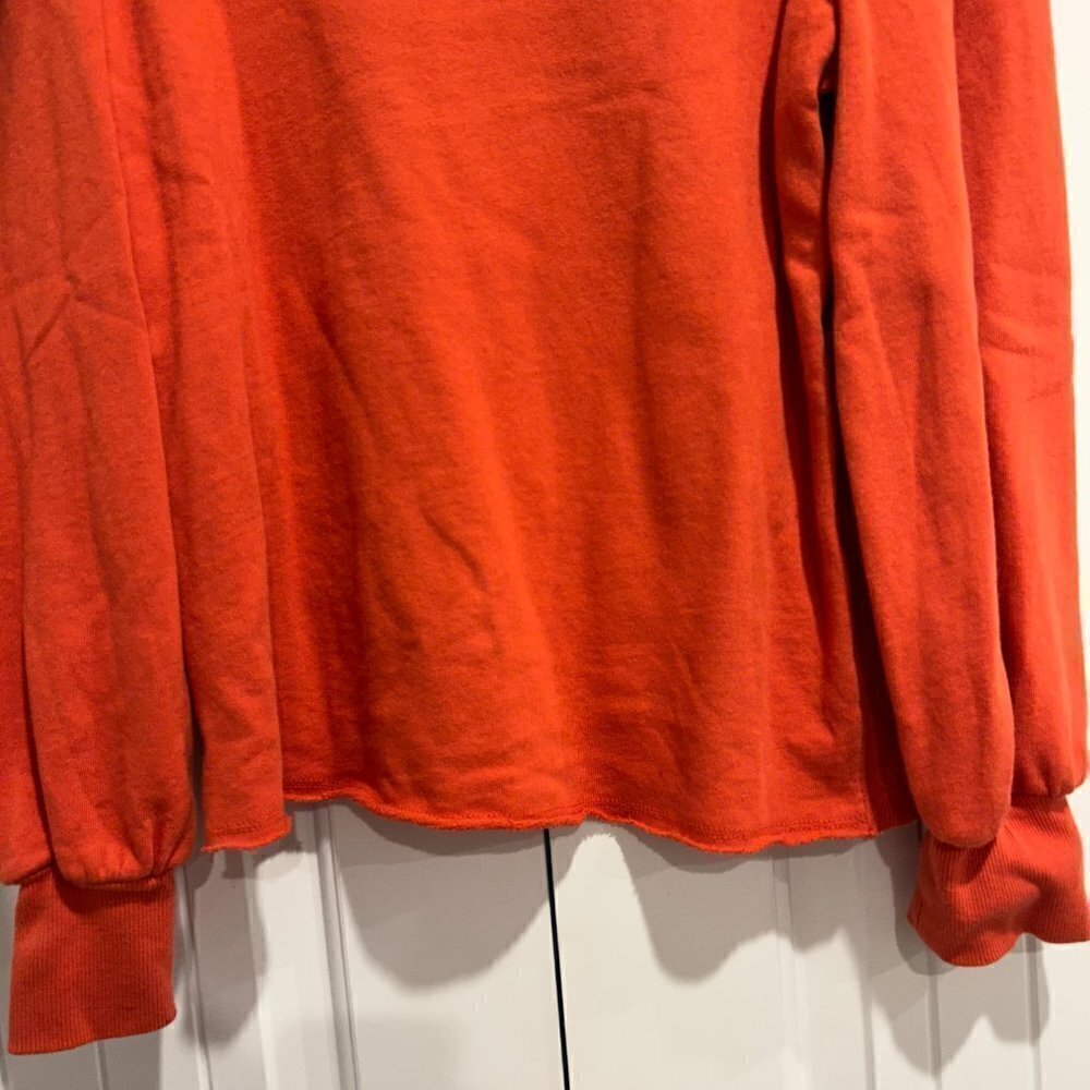 Universal Thread Coral Orange Puff Sleeve Sweater Women’s Size XS - Picture 4 of 5